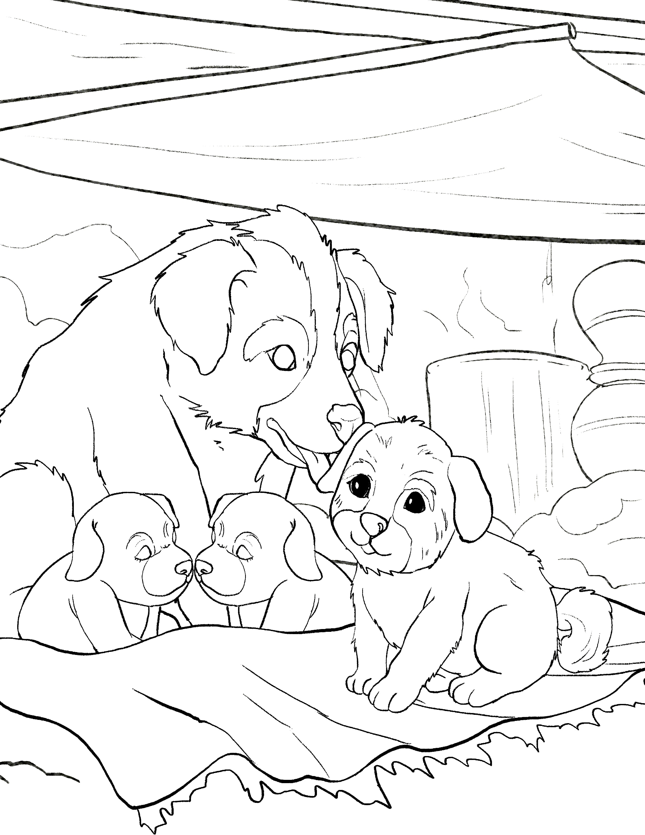 Daddy Dog coloring page