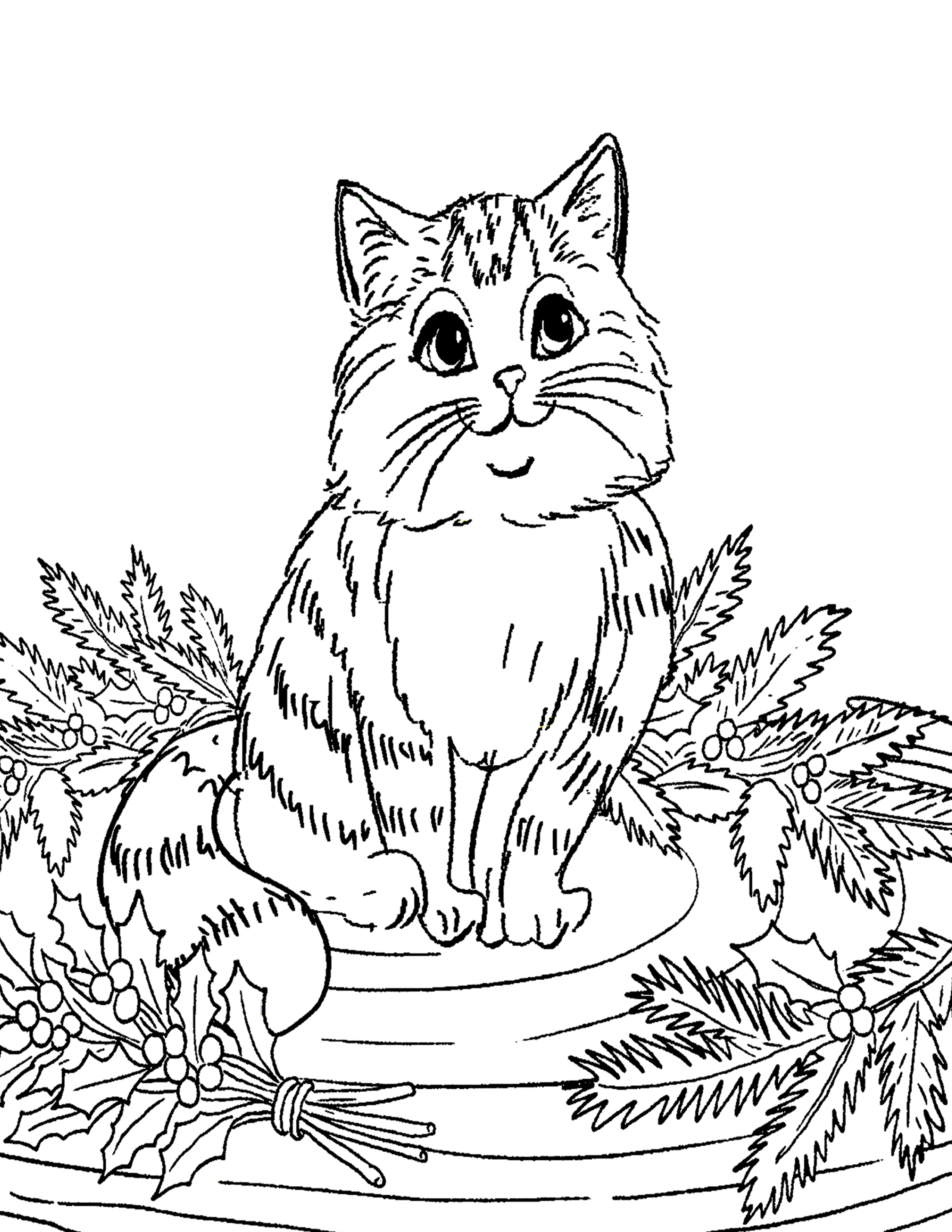 Grammie Cat coloring page