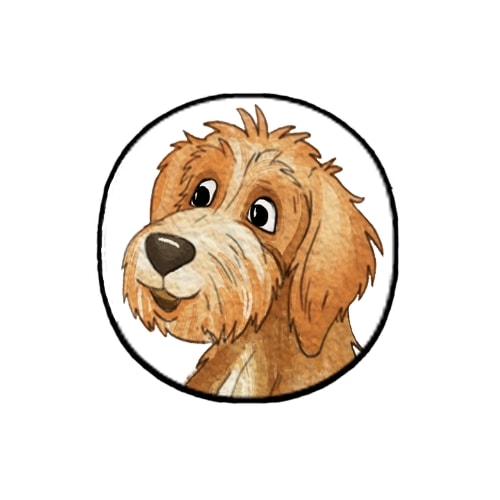 Daddy Dog's Christmas character illustration